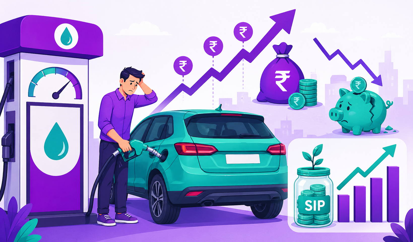 Petrol Price Surge 2026: How Fuel Inflation Is Killing Your Savings & How Much SIP You Need to Beat It
